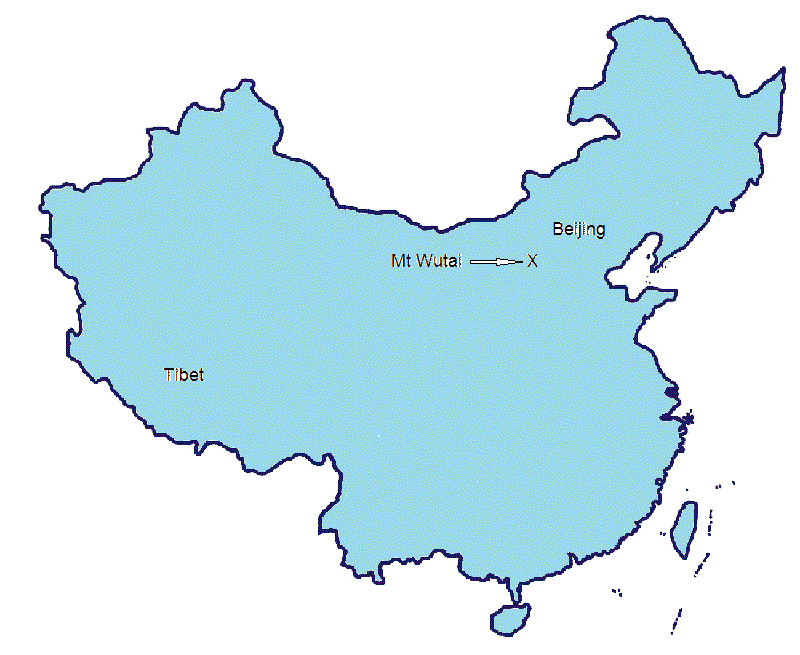 Map to Wutai Shan